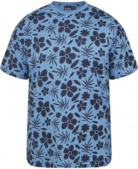 North Latitude 61123 All over -painettu T-Paita Sininen - T-paidat - Isot T-paidat 2XL – 14XL