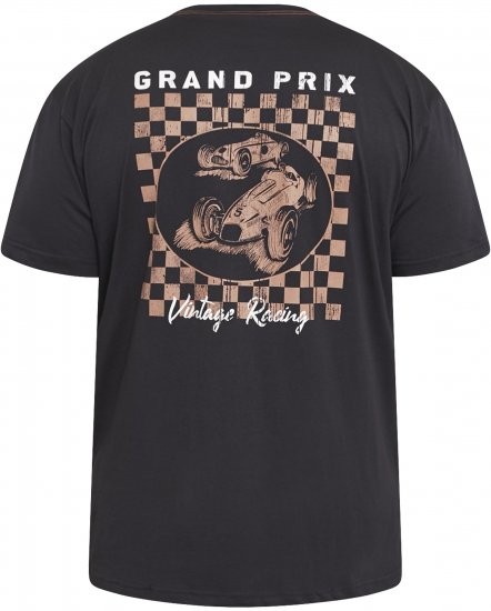 North Latitude 61165 T-Paita Selkäpainatuksella Musta - T-paidat - Isot T-paidat 2XL – 14XL