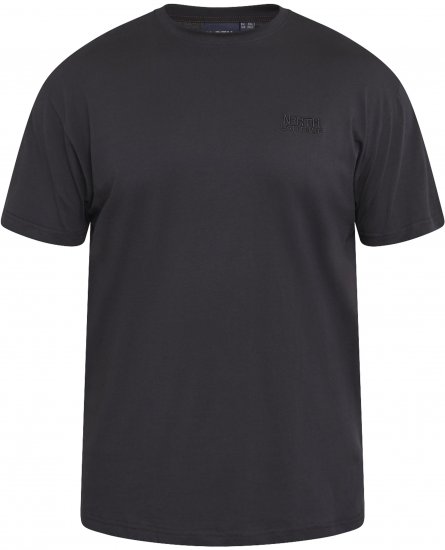 North Latitude 61165 T-Paita Selkäpainatuksella Musta - T-paidat - Isot T-paidat 2XL – 14XL