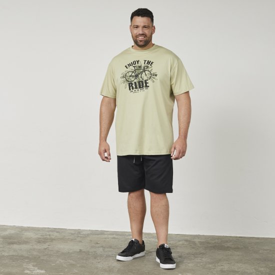 North Latitude 61315 Painettu T-Paita Pölynvihreä - T-paidat - Isot T-paidat 2XL – 14XL