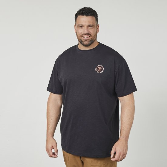 North Latitude 61316 Painettu T-Paita Musta - T-paidat - Isot T-paidat 2XL – 14XL