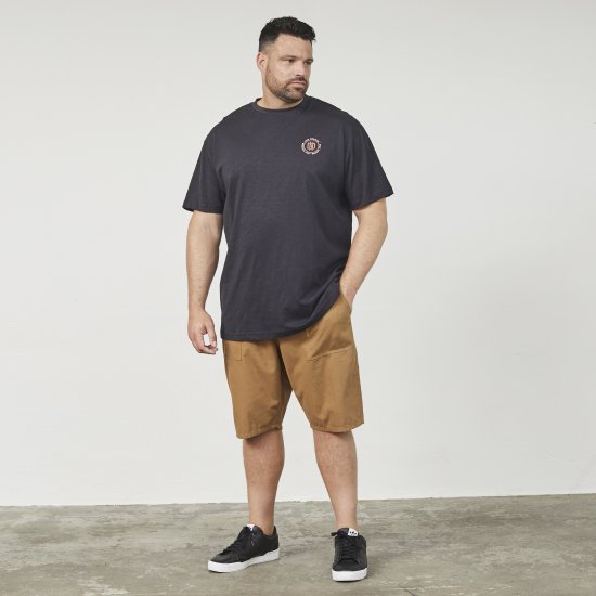 North Latitude 61316 Painettu T-Paita Musta - T-paidat - Isot T-paidat 2XL – 14XL