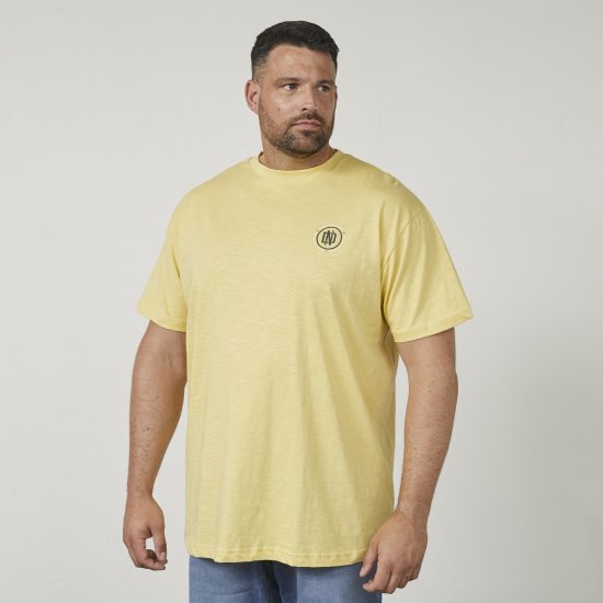 North Latitude 61316 Painettu T-Paita Vaaleankeltainen - T-paidat - Isot T-paidat 2XL – 14XL