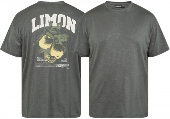 North Latitude 61317 T-Paita Selkäpainatuksella Tumma Pölynvihreä - T-paidat - Isot T-paidat 2XL – 14XL