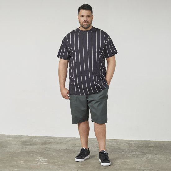 North Latitude 61319 Raidallinen T-Paita Musta - T-paidat - Isot T-paidat 2XL – 14XL