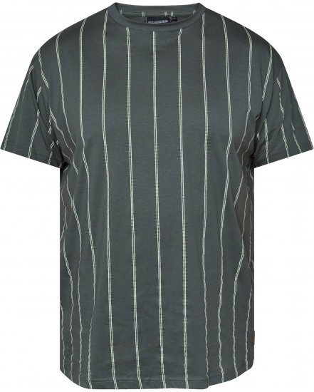 North Latitude 61319 Raidallinen T-Paita Tumma Pölynvihreä - T-paidat - Isot T-paidat 2XL – 14XL