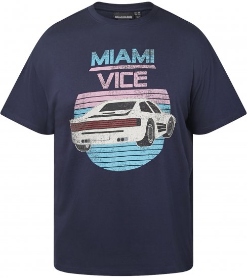 North Latitude 61351 MIAMI VICE T-Paita Laivastonsininen - T-paidat - Isot T-paidat 2XL – 14XL