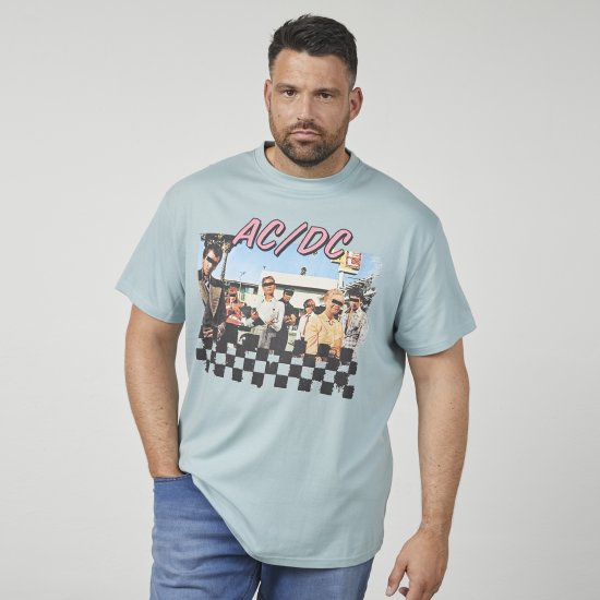 North Latitude 61352 AC/DC T-Paita Pölynsininen - T-paidat - Isot T-paidat 2XL – 14XL
