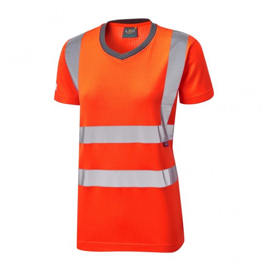Leo Belstone EcoViz Comfort Women's T-Shirt Orange - Työvaatteet - 