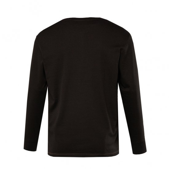 JP1880 T-Shirt Henley Long Sleeve Striped Brown TALL - MIESTEN VAATTEET MT-6XLT - Pitkien miesten vaatteet