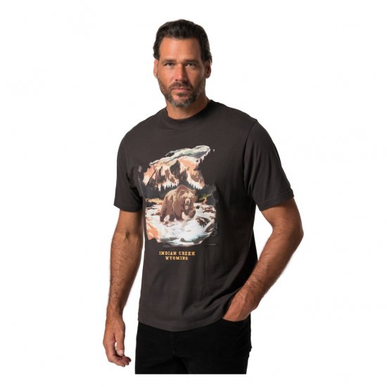 JP1880 T-Shirt Indian Creek Anthracite TALL - MIESTEN VAATTEET MT-6XLT - Pitkien miesten vaatteet