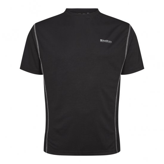 North Latitude Sport Tech T-Shirt Black - T-paidat - Isot T-paidat 2XL – 14XL