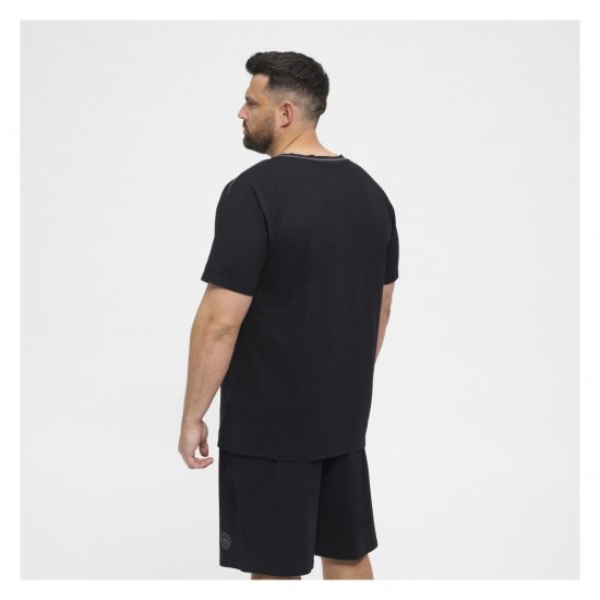 North Latitude Pyjama T-Shirt V-Neck Short Sleeve Black - Pyjama/Loungewear - Miesten Pyjamat Isot Koot