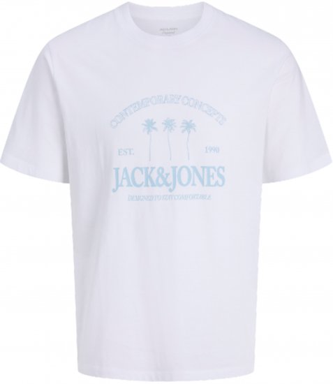 Jack & Jones Nantucket T-Paita Valkoinen - T-paidat - Isot T-paidat 2XL – 14XL