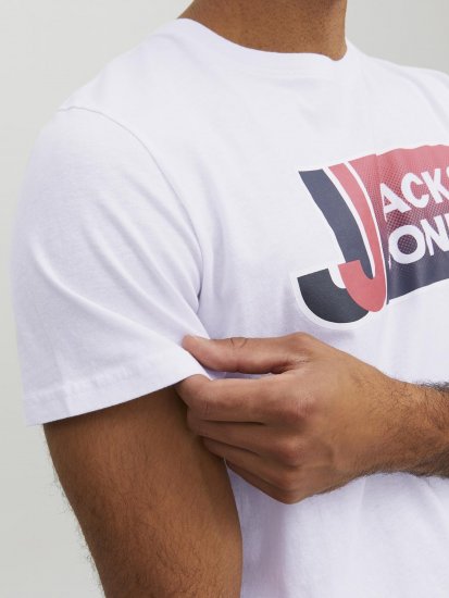 Jack & Jones Logan T-Shirt White - T-paidat - Isot T-paidat 2XL – 14XL