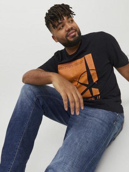 Jack & Jones Conrad T-Shirt Black - T-paidat - Isot T-paidat 2XL – 14XL