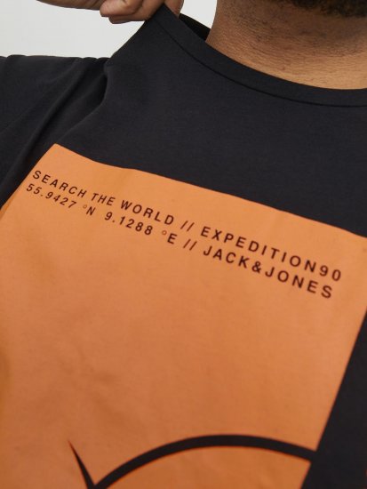 Jack & Jones Conrad T-Shirt Black - T-paidat - Isot T-paidat 2XL – 14XL