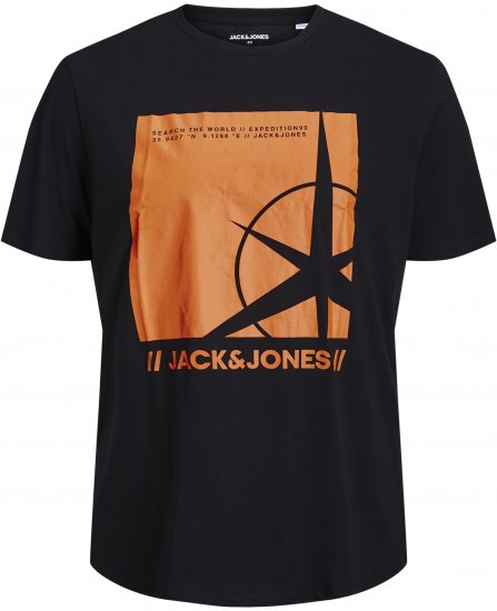Jack & Jones Conrad T-Shirt Black - T-paidat - Isot T-paidat 2XL – 14XL