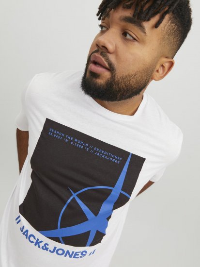 Jack & Jones Conrad T-Shirt White - T-paidat - Isot T-paidat 2XL – 14XL