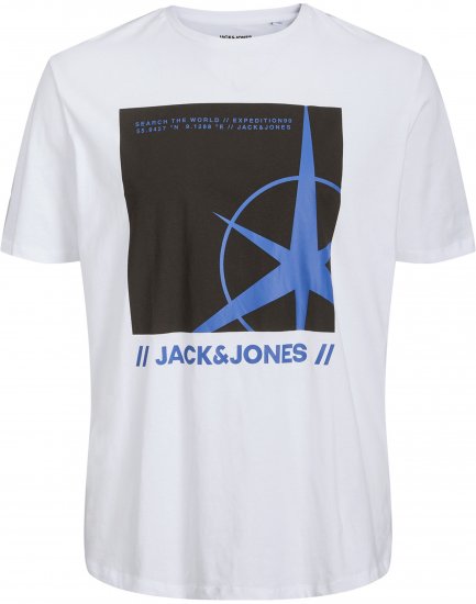 Jack & Jones Conrad T-Shirt White - T-paidat - Isot T-paidat 2XL – 14XL