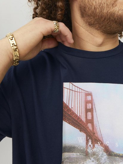 Jack & Jones Copenhagen Photo T-Shirt Navy - T-paidat - Isot T-paidat 2XL – 14XL