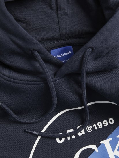Jack & Jones Codyy Hoodie Navy - Hupparit ja collegepaidat - Miesten hupparit ja collegepaidat isot koot