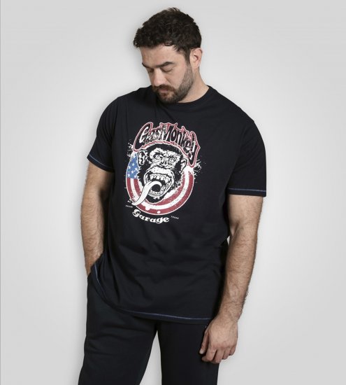 D555 Birkenhead T-Shirt Gas Monkey Garage Navy - T-paidat - Isot T-paidat 2XL – 14XL