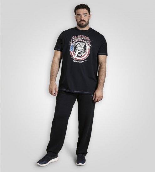 D555 Birkenhead T-Shirt Gas Monkey Garage Navy - T-paidat - Isot T-paidat 2XL – 14XL