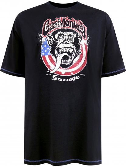 D555 Birkenhead T-Shirt Gas Monkey Garage Navy - T-paidat - Isot T-paidat 2XL – 14XL