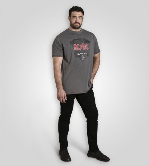 D555 Clydebank T-Shirt Official AC/DC Black Ice Grey - T-paidat - Isot T-paidat 2XL – 14XL