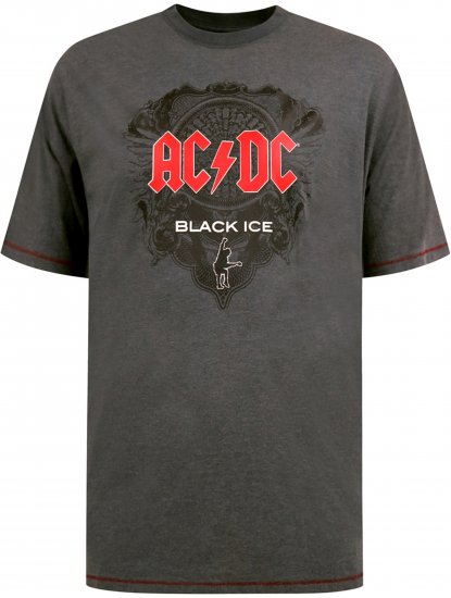 D555 Clydebank T-Shirt Official AC/DC Black Ice Grey - T-paidat - Isot T-paidat 2XL – 14XL
