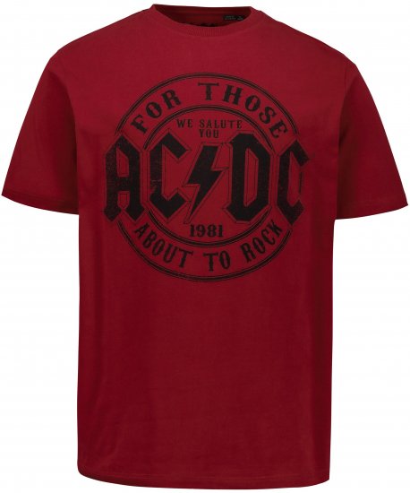 JP1880 AC/DC T-Shirt Rust Red - Bändi T-paidat - 
