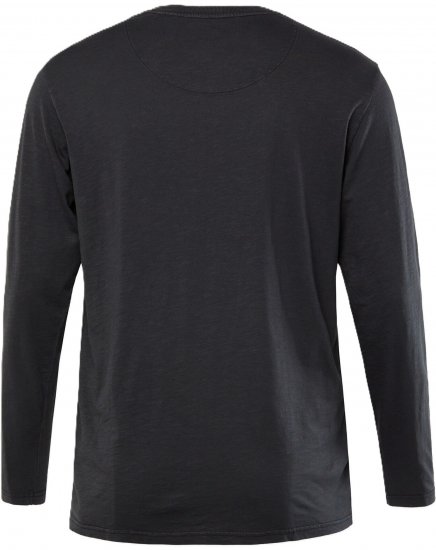 JP1880 T-Shirt Henley Long Sleeve Black TALL - MIESTEN VAATTEET MT-6XLT - Pitkien miesten vaatteet