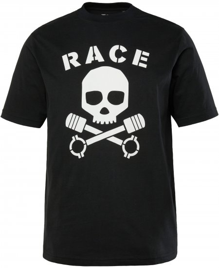 JP1880 T-Shirt Short Sleeve Skull Race Black - T-paidat - Isot T-paidat 2XL – 14XL