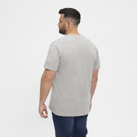 North Latitude T-Shirt O-Neck Grey Melange TALL - TALL T-paidat - T-paidat pitkille miehille 