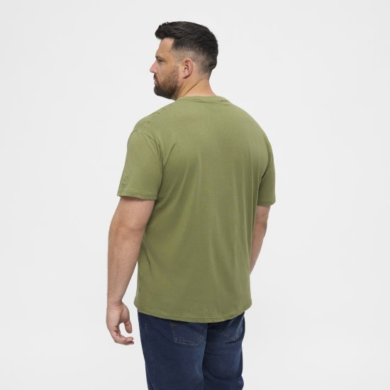 North Latitude T-Shirt O-Neck Olive Green TALL - TALL T-paidat - T-paidat pitkille miehille 