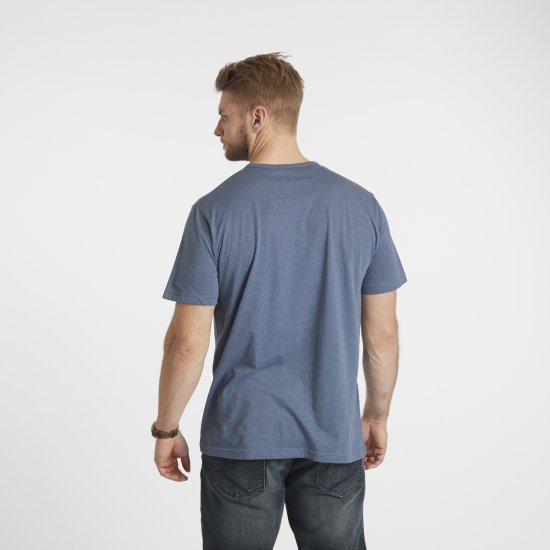 North Latitude Denim Printed T-Shirt Blue Melange TALL - TALL T-paidat - T-paidat pitkille miehille 