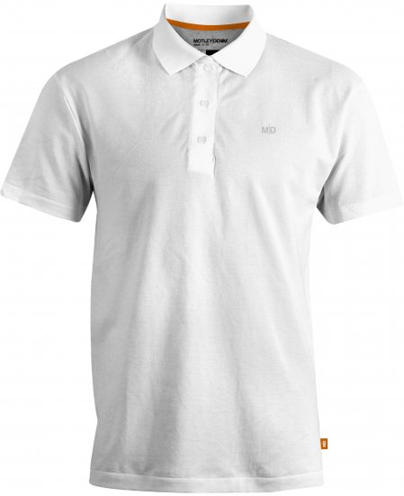 Motley Denim Bratislava Polo White - Pikeepaidat - Miesten isot pikeepaidat