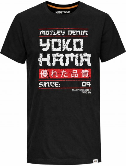 Motley Denim Swindon T-shirt Black - T-paidat - Isot T-paidat 2XL – 14XL