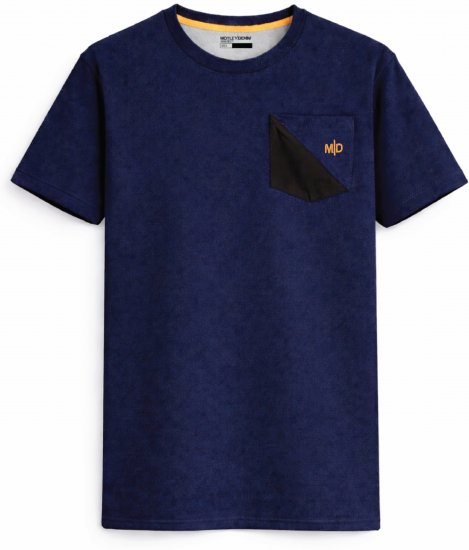 Motley Denim Milan T-paita Laivastonsininen - T-paidat - Isot T-paidat 2XL – 14XL
