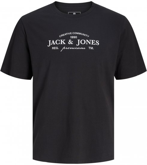 Jack & Jones Kevin T-Paita Musta - T-paidat - Isot T-paidat 2XL – 14XL
