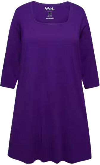 Ulla Popken Square Neckline Knit Swing A-line Pocket Tunic Lily - T-paidat - 