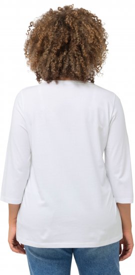 Ulla Popken City Name Graphic Tee Snow White - Painetut T-paidat naisille - 