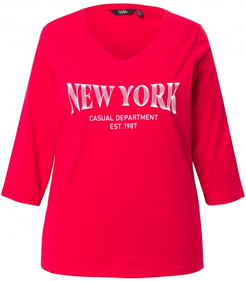 Ulla Popken City Name Graphic Tee Lychee - Painetut T-paidat naisille - 