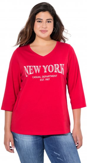 Ulla Popken City Name Graphic Tee Lychee - Painetut T-paidat naisille - 