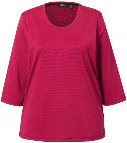 Ulla Popken Decorative Seam Short Sleeve Tee Red - T-paidat - 