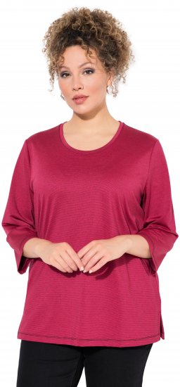 Ulla Popken Decorative Seam Short Sleeve Tee Red - T-paidat - 