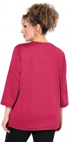 Ulla Popken Decorative Seam Short Sleeve Tee Red - T-paidat - 