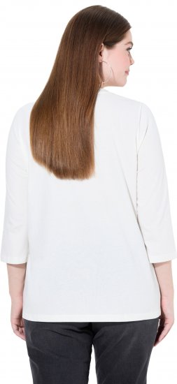Ulla Popken SPRING Studded 3/4 Sleeve Tee Off-White - T-paidat - 