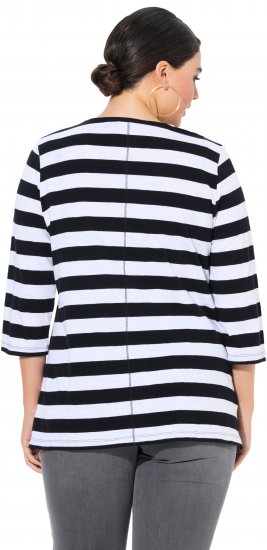 Ulla Popken Chilli Pepper Sequined 3/4 Sleeve Graphic Tee Black - T-paidat - 